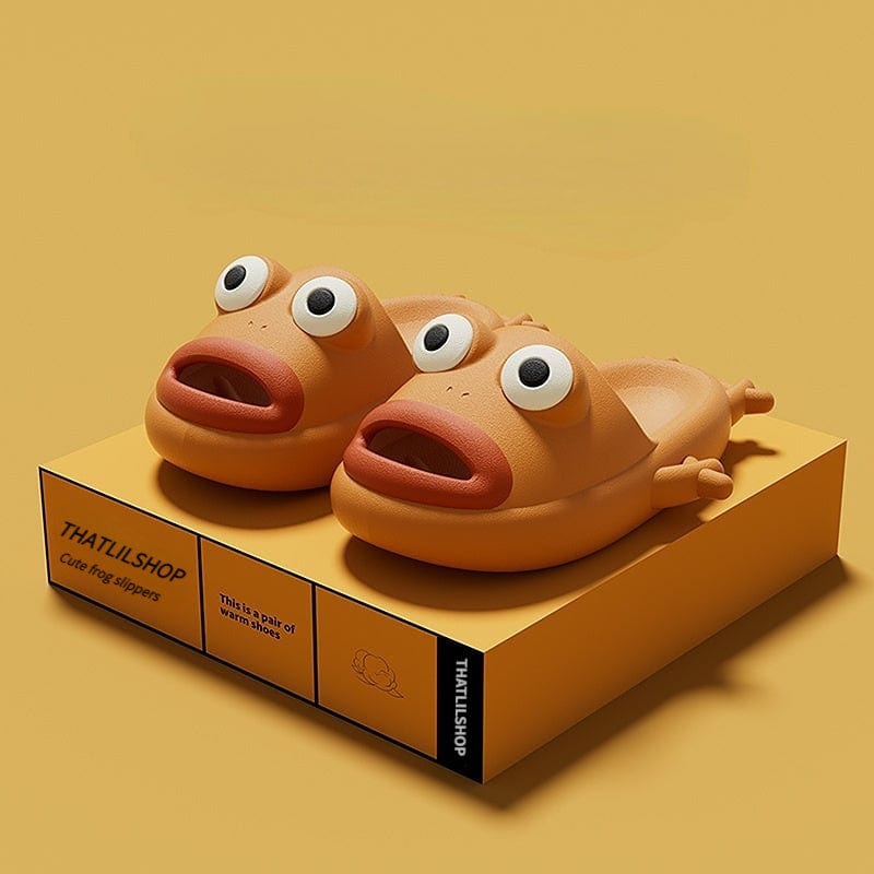 Thatlilshop Cute cartoon quirky frog slippers(Buy 2 free shipping)
