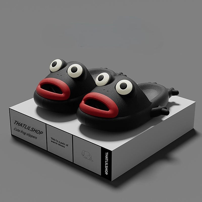 Thatlilshop Cute cartoon quirky frog slippers(Buy 2 free shipping)