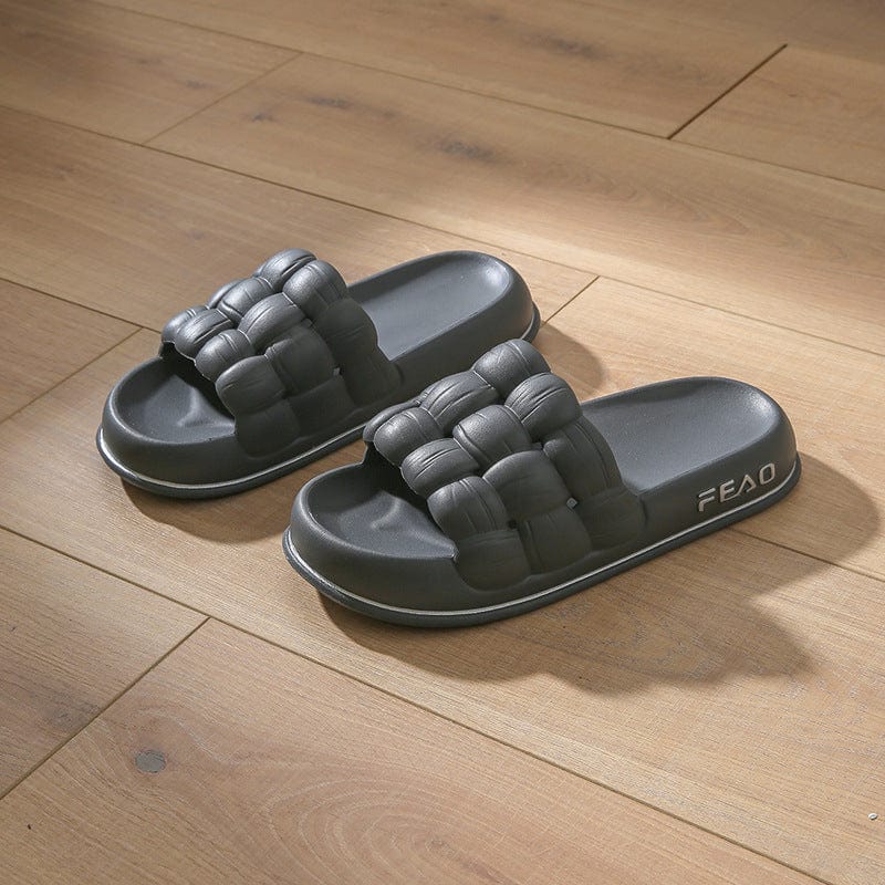 THATLILSHOP Dark gray Cloud Slippers