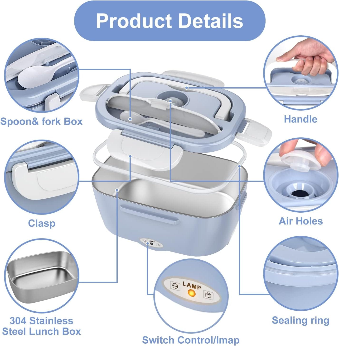 THATLILSHOP Electric Lunch Box Food Warmer
