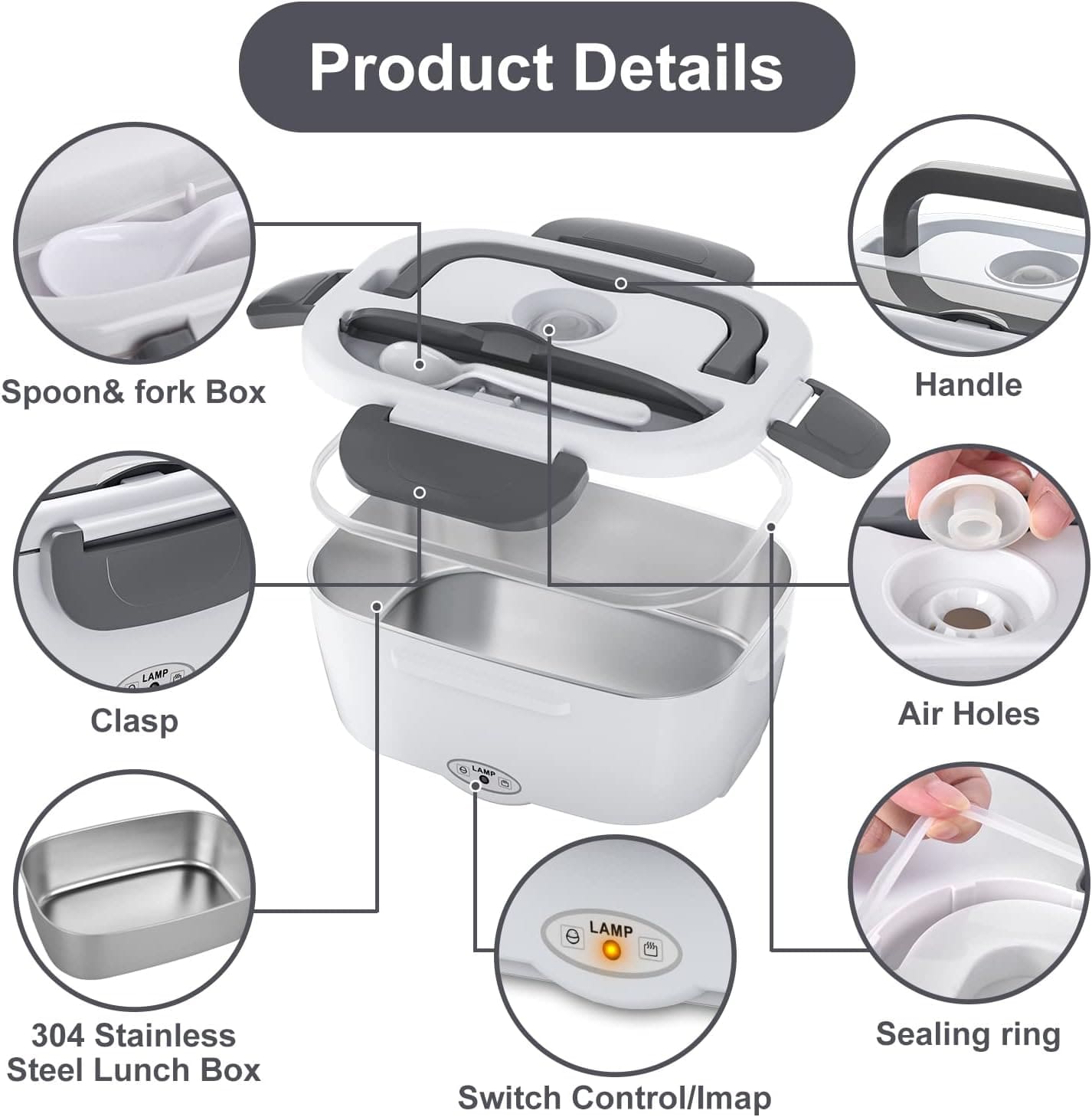 THATLILSHOP Electric Lunch Box Food Warmer