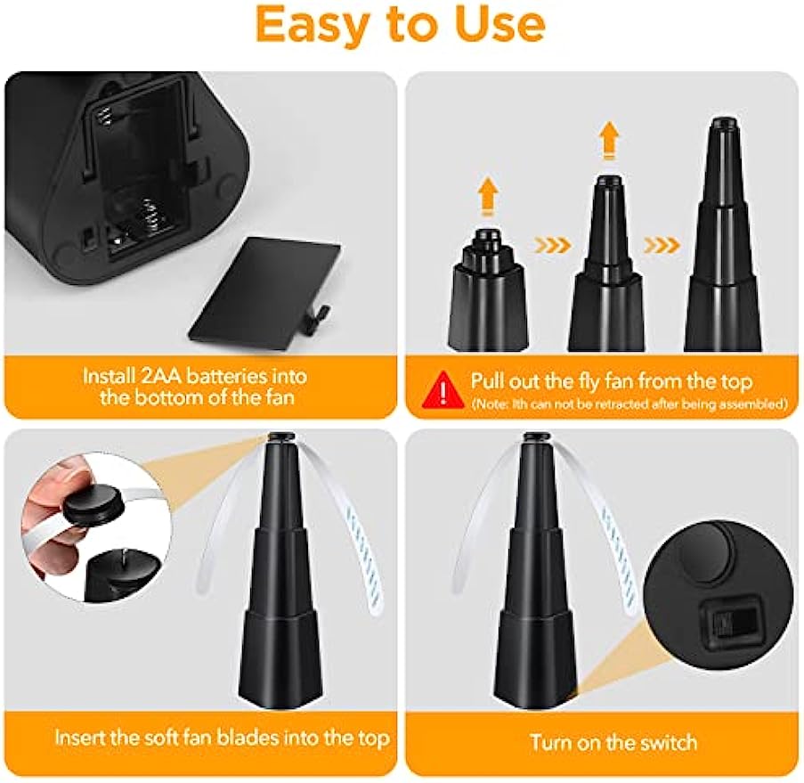 THATLILSHOP Fly Fans for Tables,