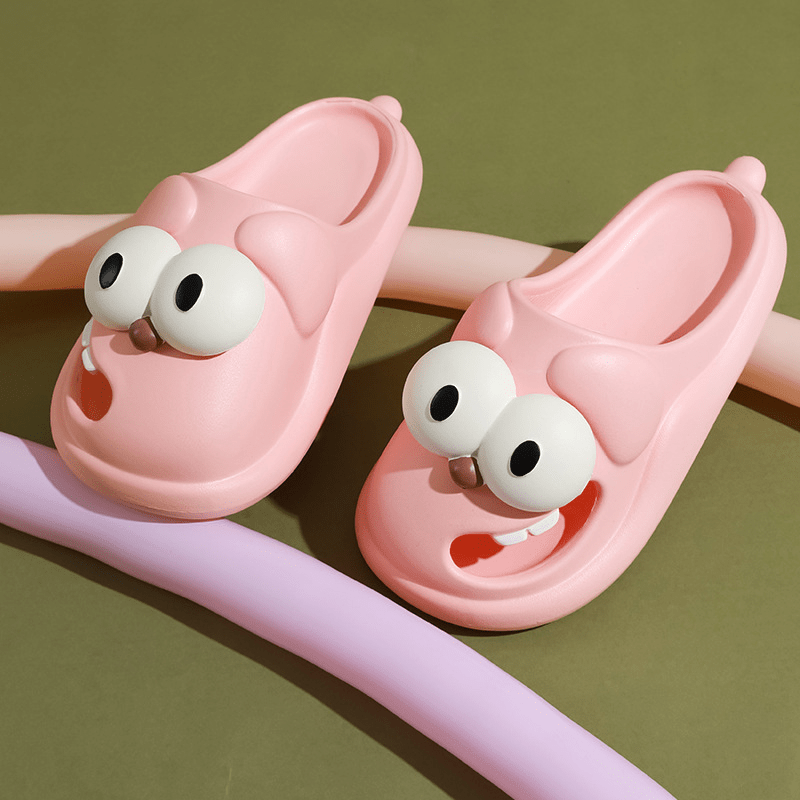 Thatlilshop Funny big-eyed dog slippers