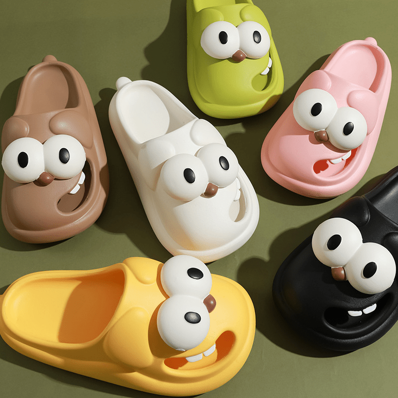 Thatlilshop Funny big-eyed dog slippers