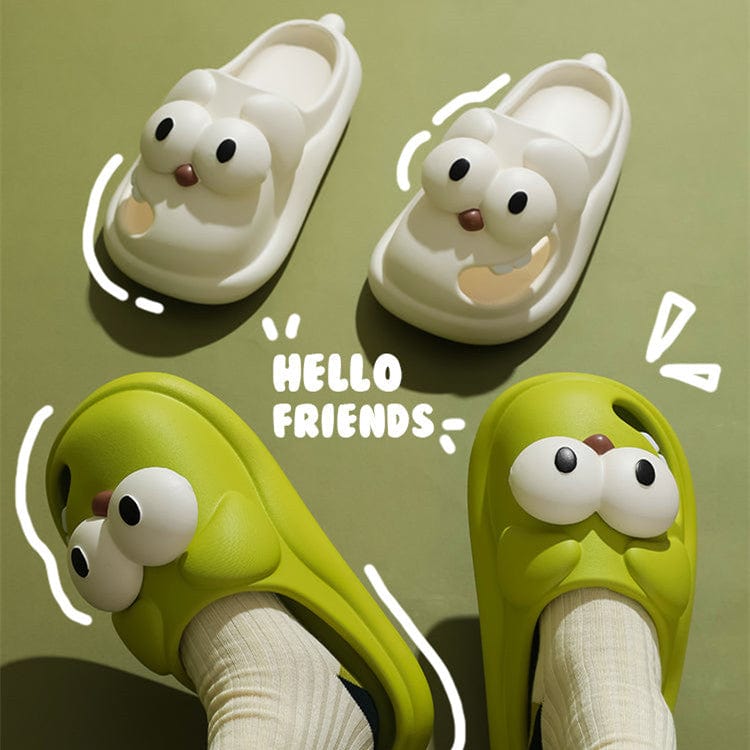 Thatlilshop Funny big-eyed dog slippers