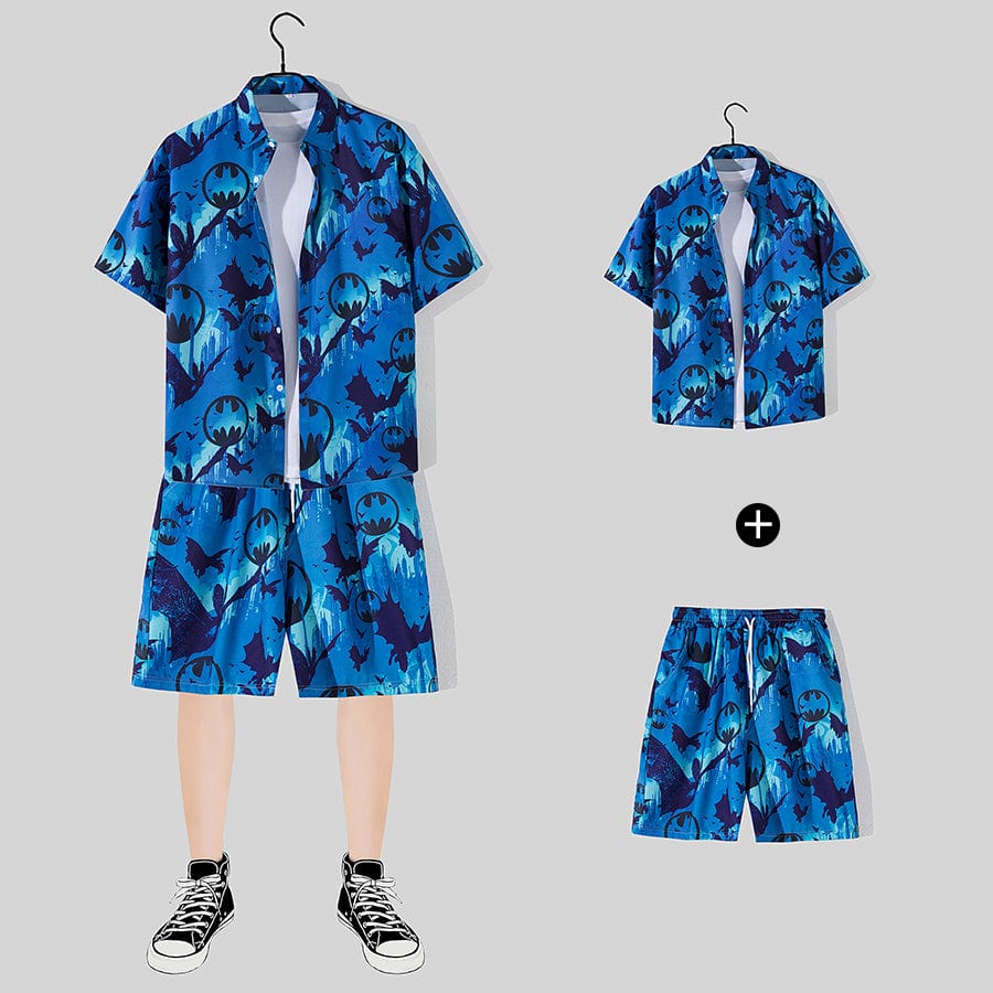 THATLILSHOP Hawaiian Beach Style Shirt & Shorts Set