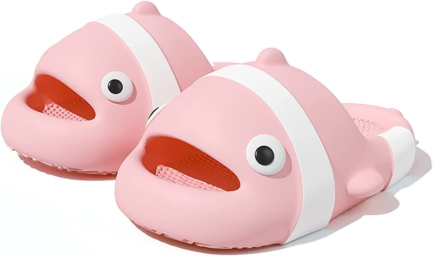 THATLILSHOP Pink / 9-9.5 Toddler Cartoon Clown Fish Family Slides