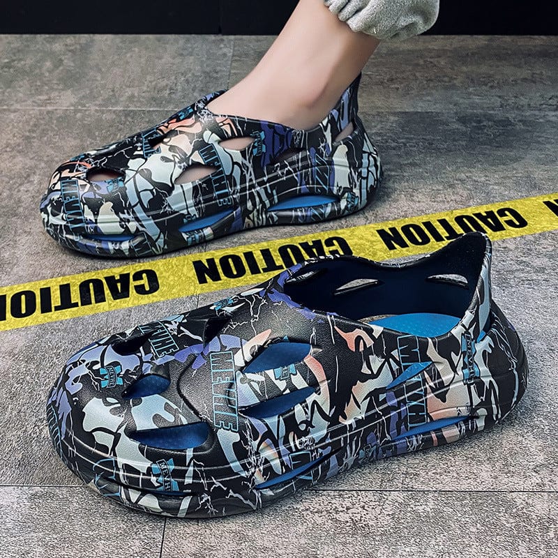 ThatlilShop slide Black Blue / Women 5.5-6/Men 4-5 (36-37) 🆕New Products Promotion-Hollow Package Head Slippers