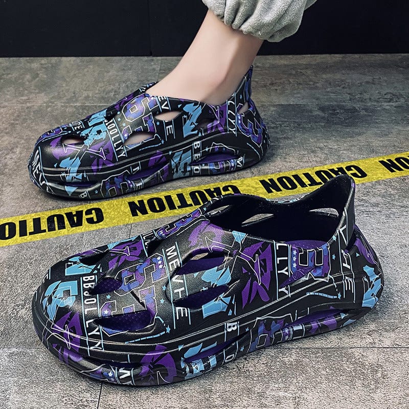 ThatlilShop slide Black Violet / Women 5.5-6/Men 4-5 (36-37) 🆕New Products Promotion-Hollow Package Head Slippers