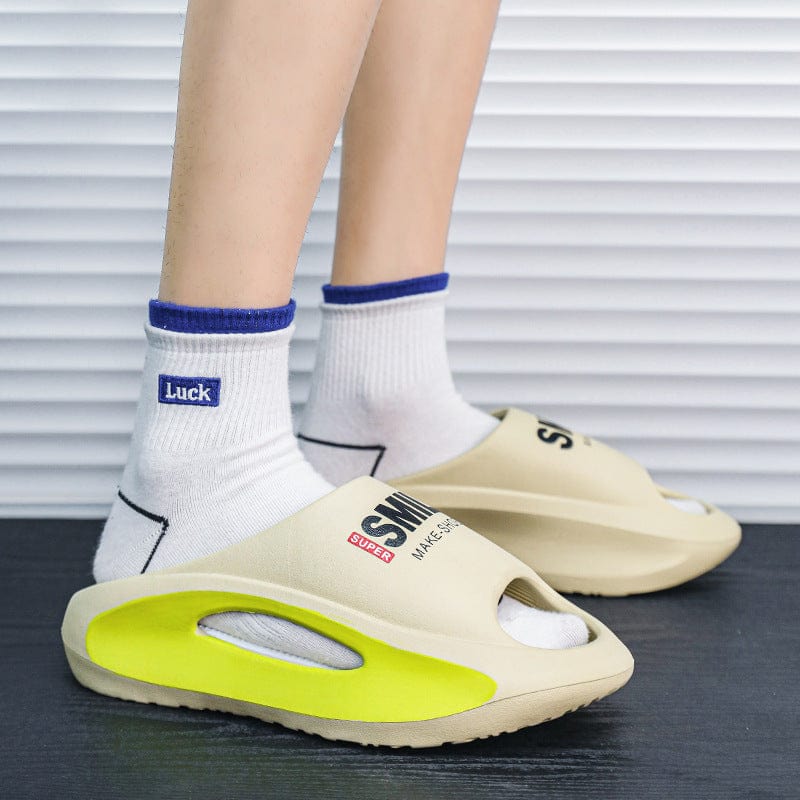 THATLILSHOP Thick-soled Slippers / US 5-6 Graffiti Slippers(Add 1$ Get 1 Socks)