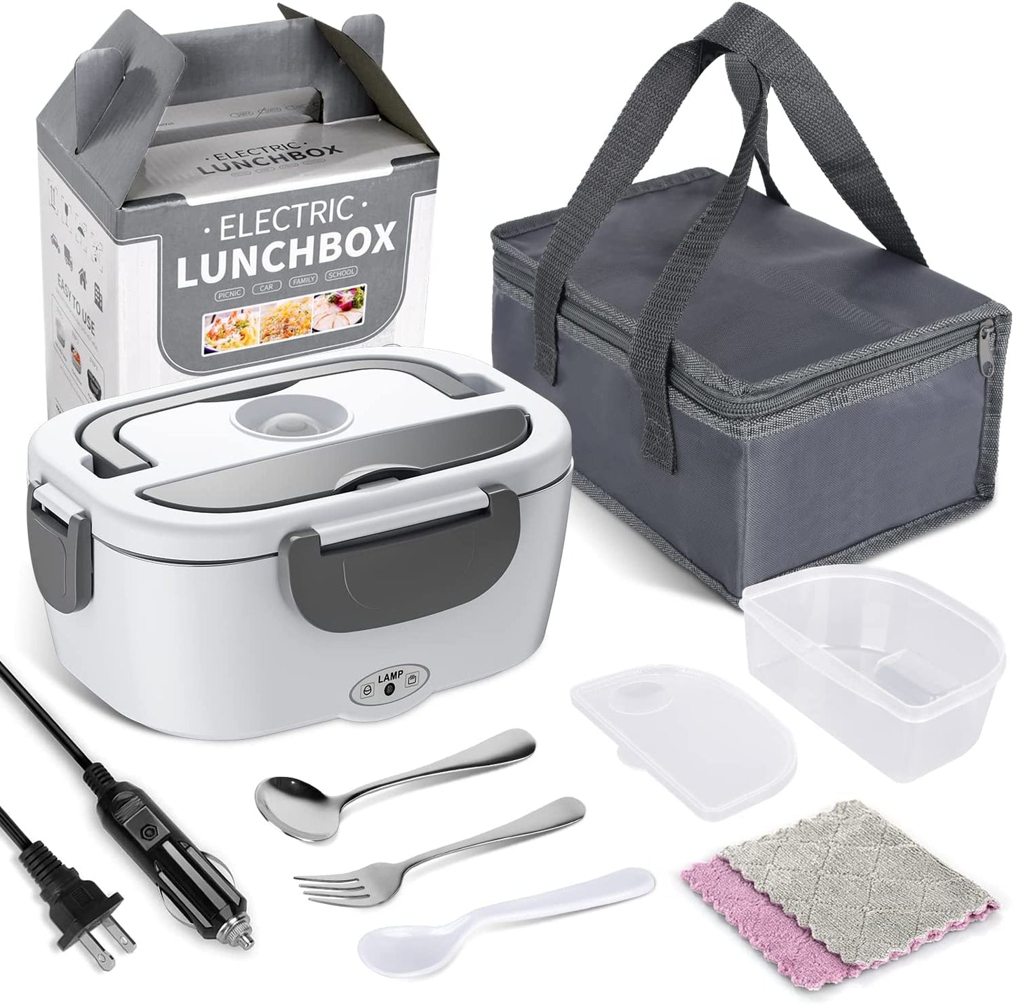THATLILSHOP White Electric Lunch Box Food Warmer