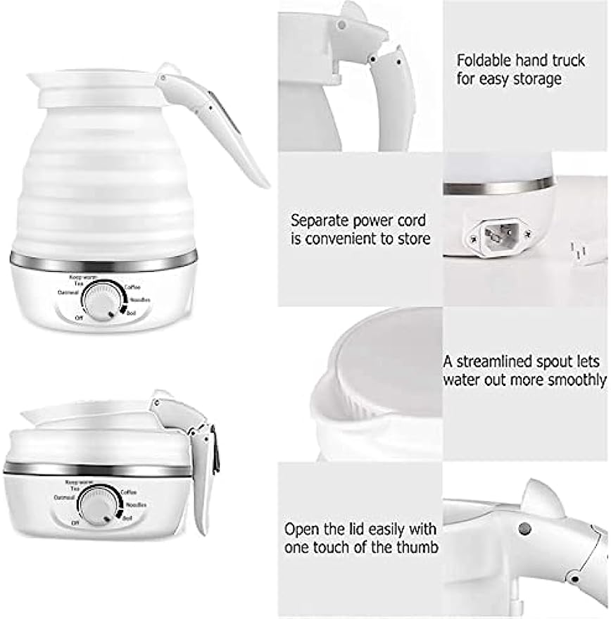 THATLILSHOP White Travel Electric Kettle