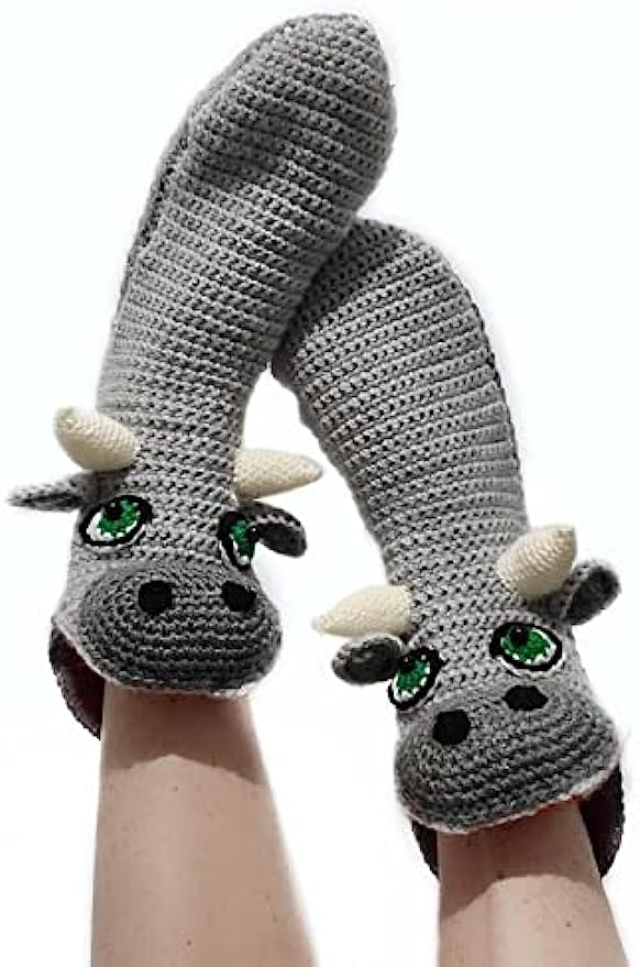 THATLILSHOP Women Men Novelty Animal Pattern Socks Crazy Funny Knit Crocodile Socks Funny Gifts