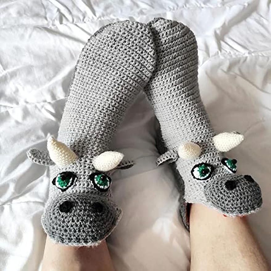 THATLILSHOP Women Men Novelty Animal Pattern Socks Crazy Funny Knit Crocodile Socks Funny Gifts