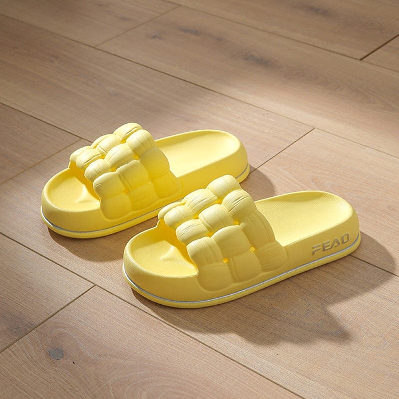 THATLILSHOP Yellow Cloud Slippers
