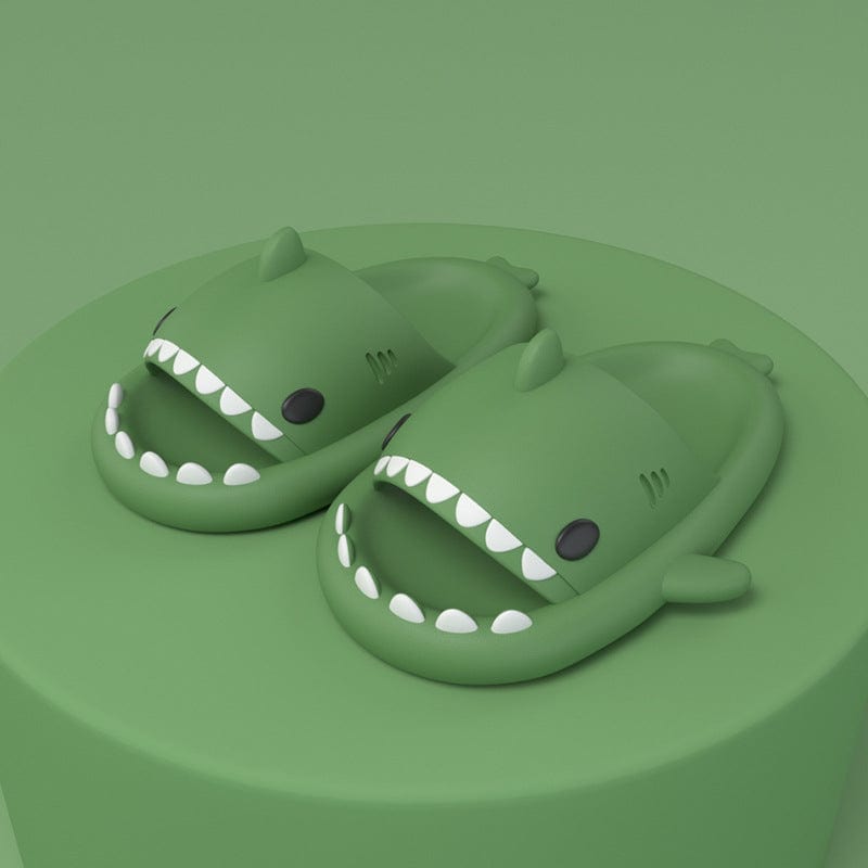 Thatlilshop Dark Green / Adults Thatlilshop™ Summer Cute Shark Slides