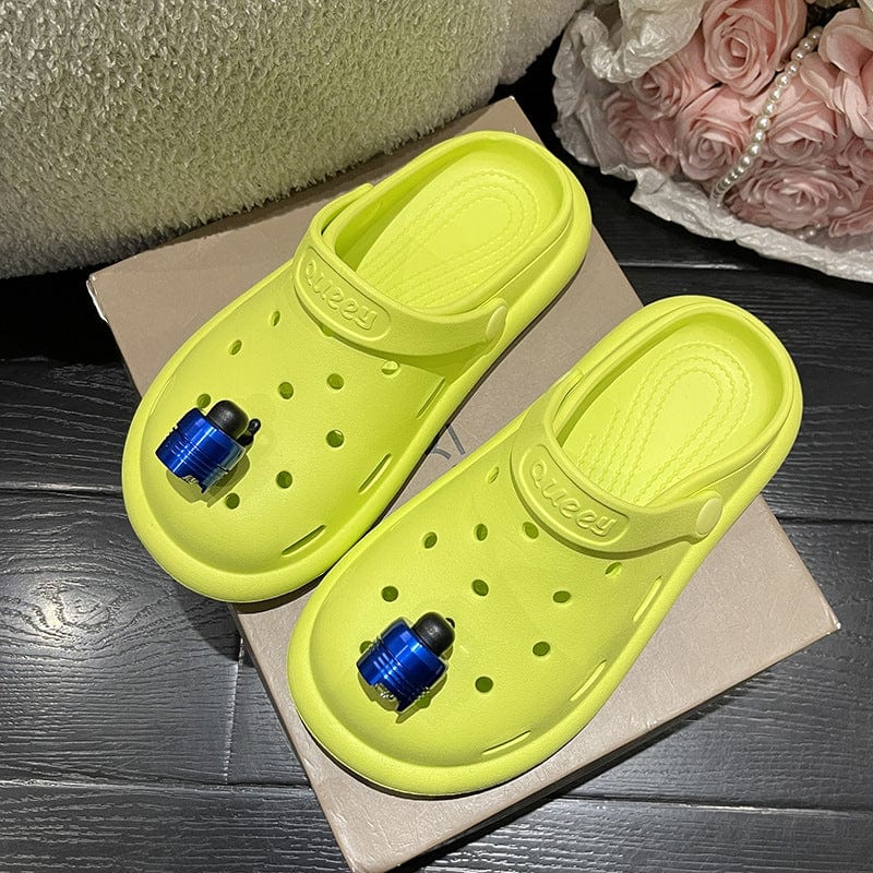 Thatlilshop Green / 36/37 Summer Glowing Hole Shoes