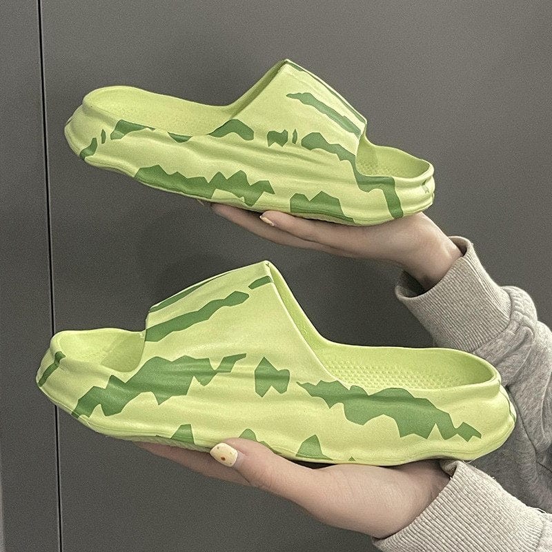 Thatlilshop Watermelon slipper Women 5-5.5/Men 4.5-5 Watermelon tiger print slippers