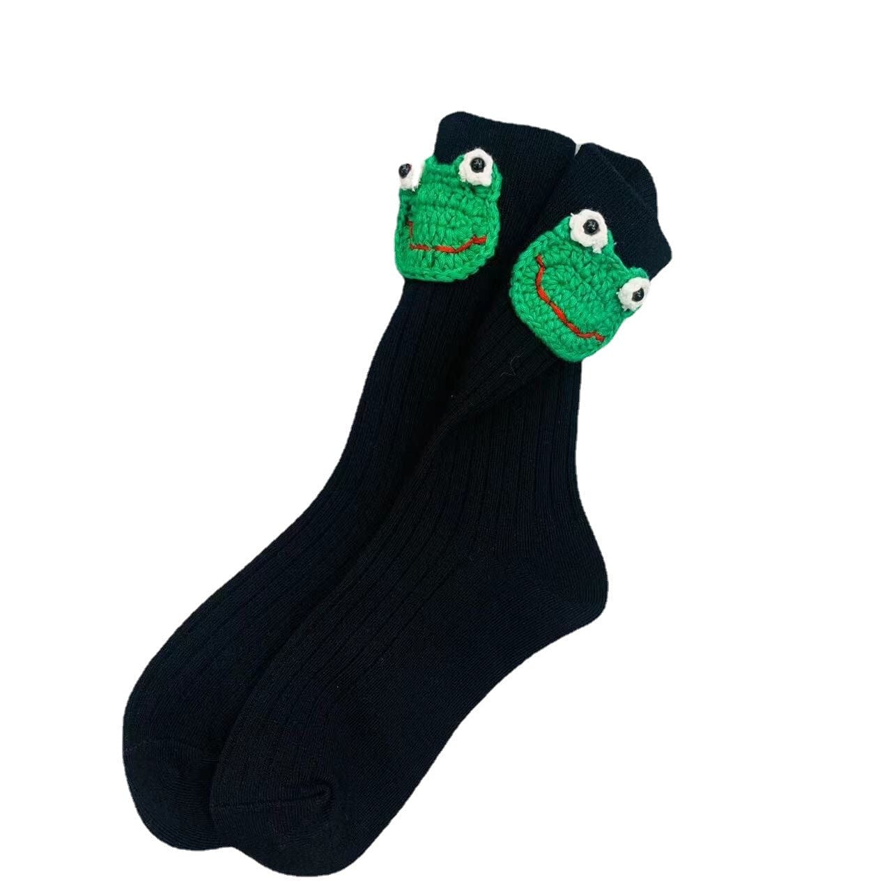 Thatlilshop Cute cartoon quirky frog slippers（Get free socks）