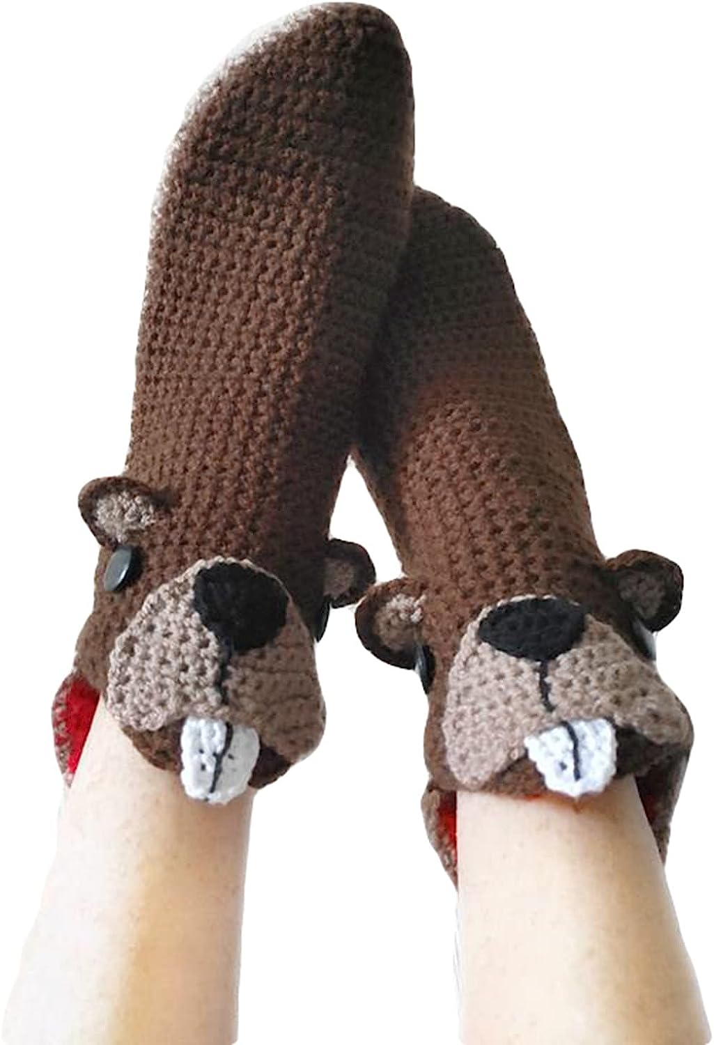 THATLILSHOP One Size / Beaver Women Men Novelty Animal Pattern Socks Crazy Funny Knit Crocodile Socks Funny Gifts