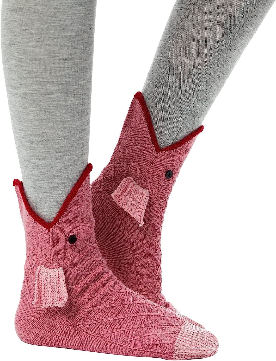 THATLILSHOP One Size / Carp Women Men Novelty Animal Pattern Socks Crazy Funny Knit Crocodile Socks Funny Gifts