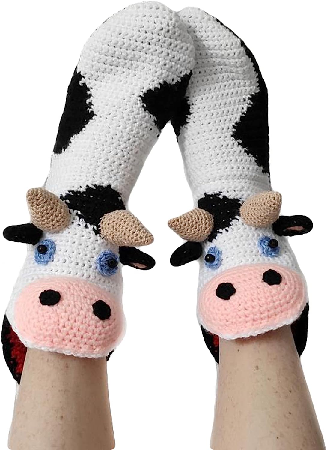 THATLILSHOP One Size / Cows Women Men Novelty Animal Pattern Socks Crazy Funny Knit Crocodile Socks Funny Gifts