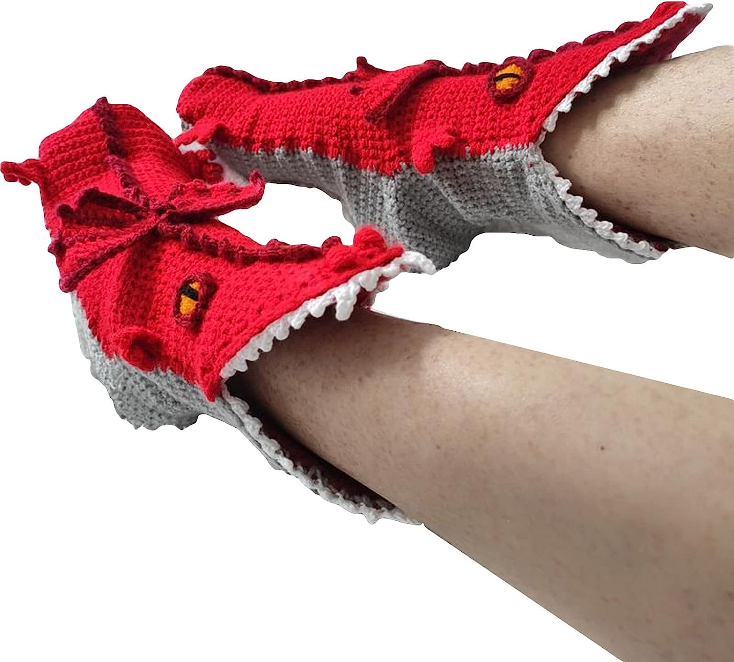 THATLILSHOP One Size / Dragon Red Women Men Novelty Animal Pattern Socks Crazy Funny Knit Crocodile Socks Funny Gifts