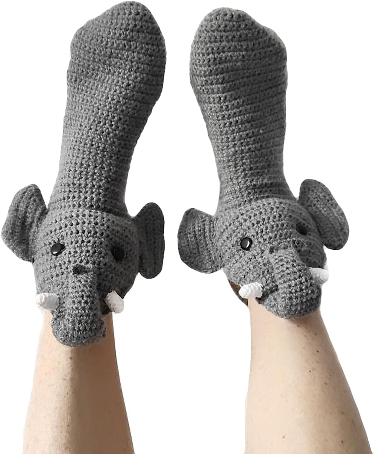 THATLILSHOP One Size / Elephant Women Men Novelty Animal Pattern Socks Crazy Funny Knit Crocodile Socks Funny Gifts