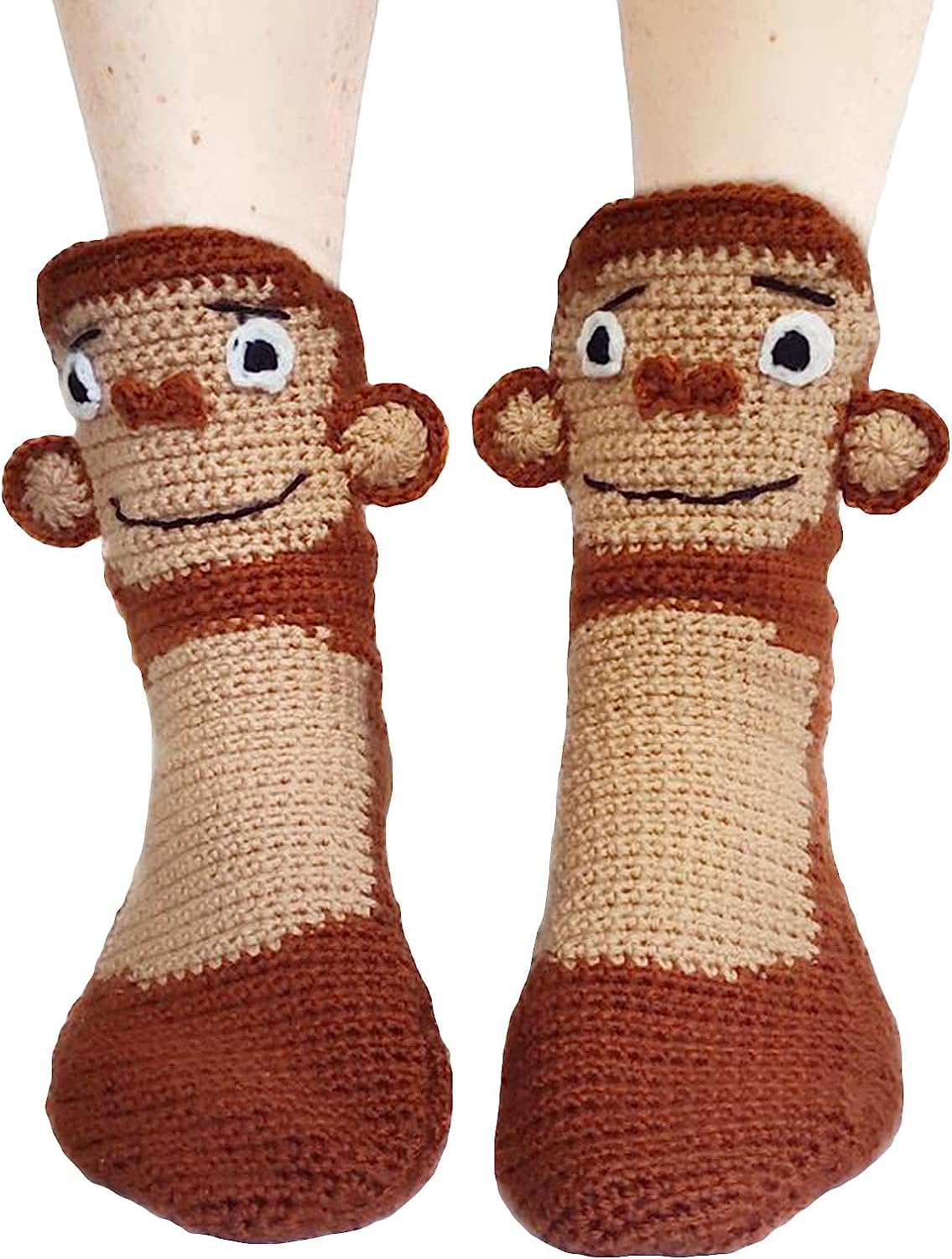 THATLILSHOP One Size / Monkey Women Men Novelty Animal Pattern Socks Crazy Funny Knit Crocodile Socks Funny Gifts