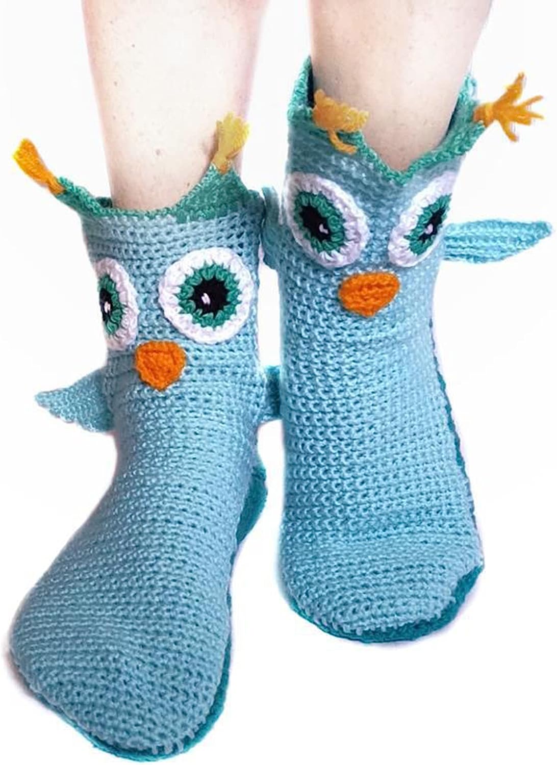 THATLILSHOP One Size / Owl Women Men Novelty Animal Pattern Socks Crazy Funny Knit Crocodile Socks Funny Gifts
