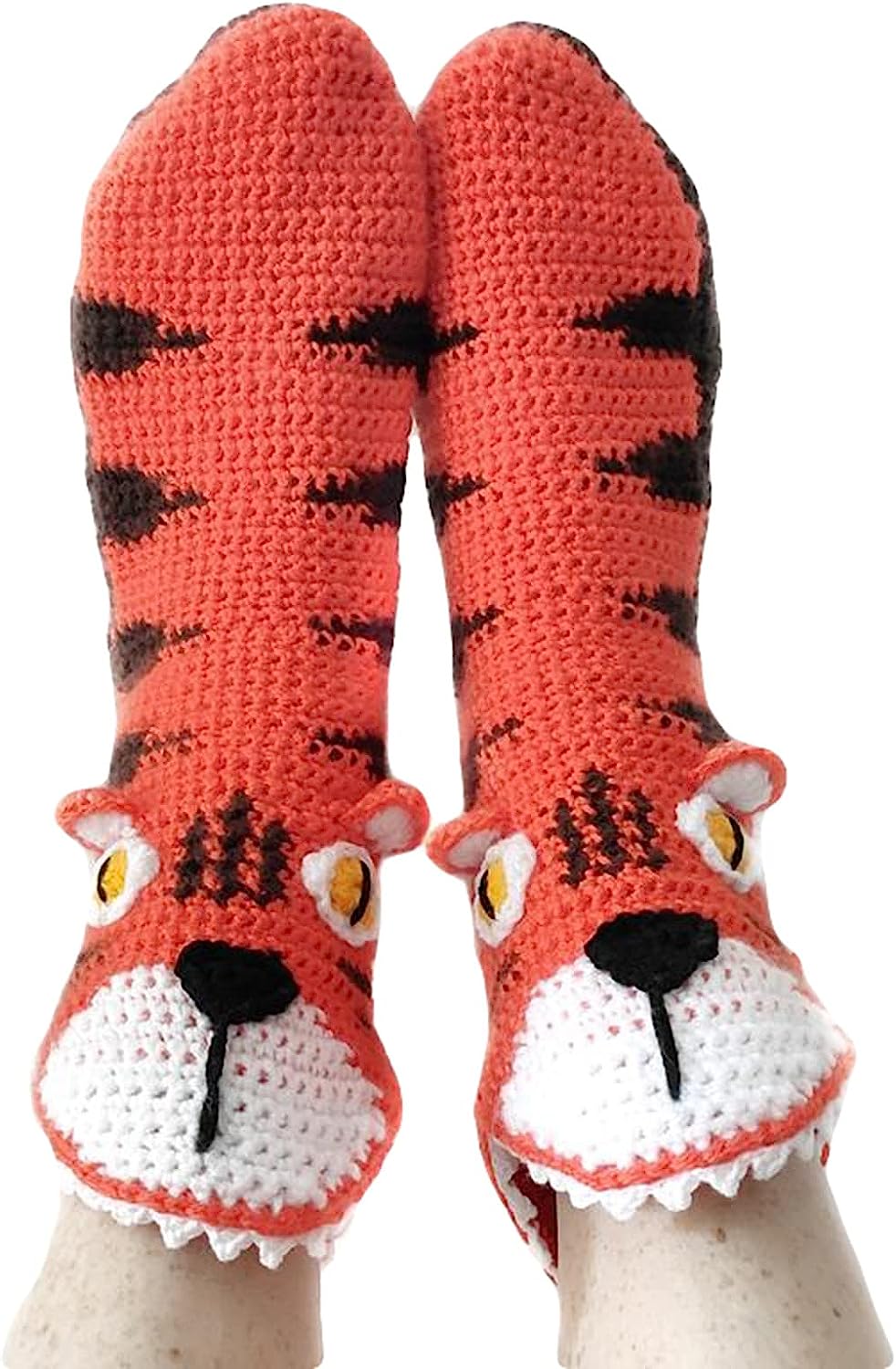 THATLILSHOP One Size / Tiger Women Men Novelty Animal Pattern Socks Crazy Funny Knit Crocodile Socks Funny Gifts