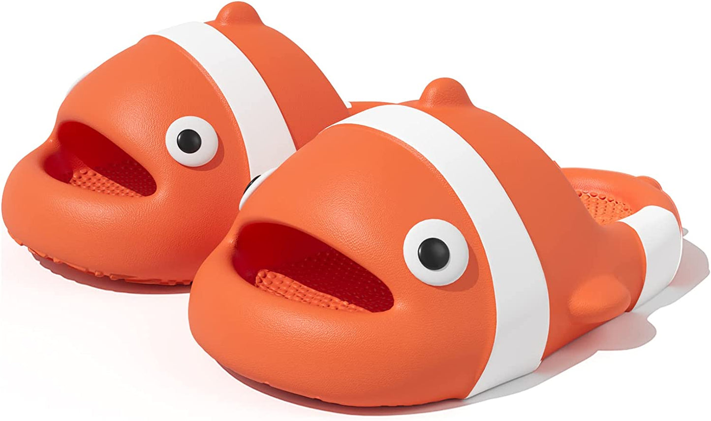 THATLILSHOP Orange / 7.5-8.5 Toddler Cartoon Clown Fish Family Slides