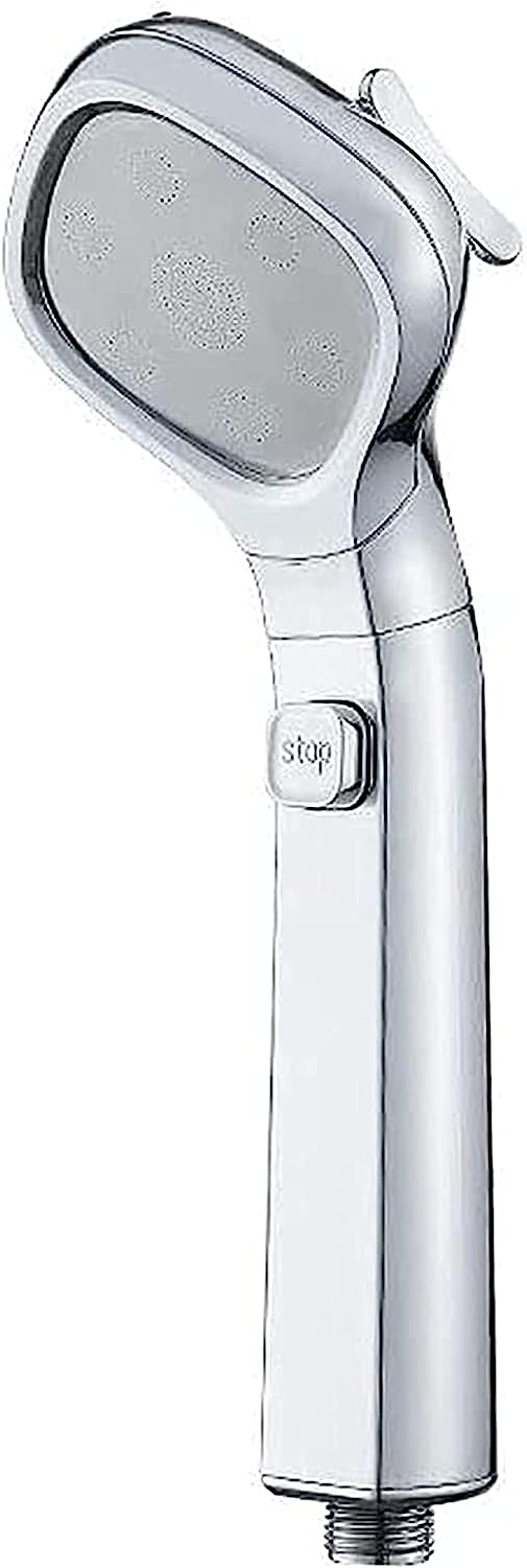 THATLILSHOP Silver YOOUS Pressurized Shower Head Four-Speed Adjustable Hand-held Pressurized Water-Stop Shower Sprayer Head High Pressure Spray Filter Shower Heads
