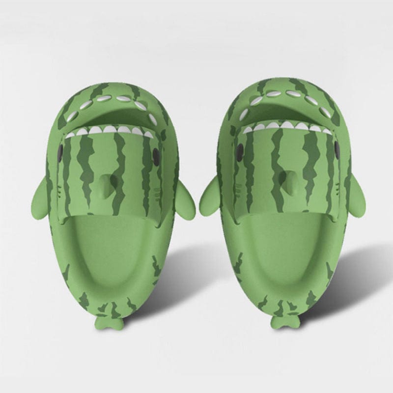ThatlilShop slide Watermelon rind model / Women 5-5.5/Men 4.5-5 Home thick-soled slippers