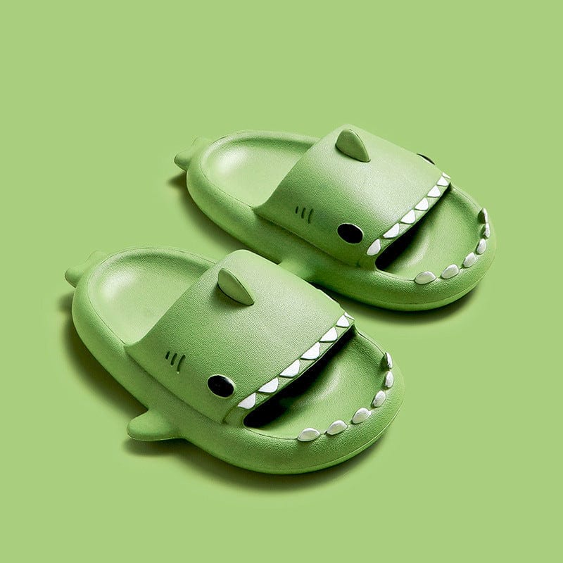 Thatlilshop Dark Green / Kids Thatlilshop™ Summer Cute Kids Shark Slides