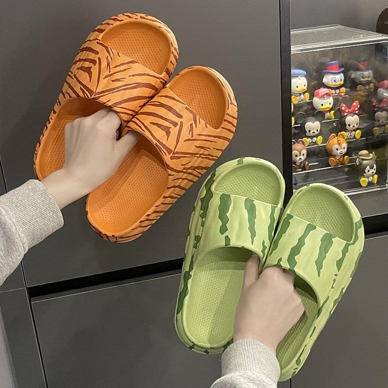 Thatlilshop Watermelon tiger print slippers